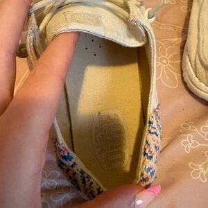 Hey Dude Women's Cream and Multicolor Sneakers